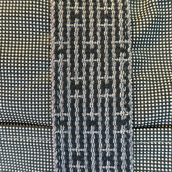 Hermes Heavy Canvas Vintage Zip Tote Gray w/H Design on Web straps Holds Laptop - Picture 3 of 14